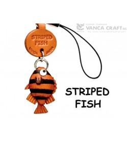 Striped fish Japanese Leather Cellularphone Charm Fish 