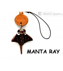 Manta Ray Leather Cellularphone Charm Sea Animals