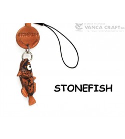 Stone fish Japanese Leather Cellularphone Charm Fish 