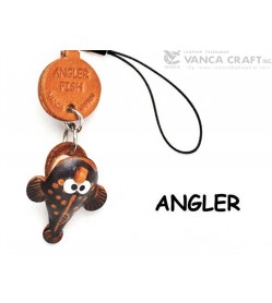 Angler Japanese Leather Cellularphone Charm Fish 