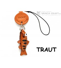 Trout Japanese Leather Cellularphone Charm Fish 