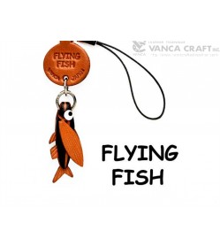 Flying fish Japanese Leather Cellularphone Charm Fish 