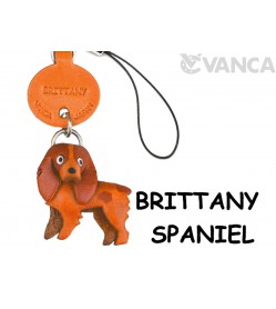 Brittany Spaniel Leather Cellularphone Charm #46770