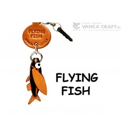 Flying Fish Leather Fish & Sea Animal Earphone Jack Accessory