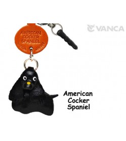 American Cocker Spaniel Black Leather Dog Earphone Jack Accessory
