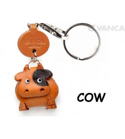 Cow Japanese Leather Keychains Animal