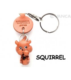 Squirrel Japanese Leather Keychains Animal