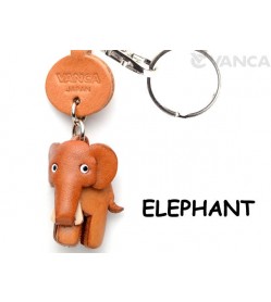 Elephant Japanese Leather Keychains Animal