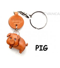 Pig Japanese Leather Keychains Animal