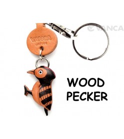 Woodpecker 3D Leather Keychains Bird/Animal