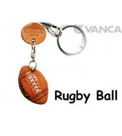 Rugby Ball/American Football Leather Keychain