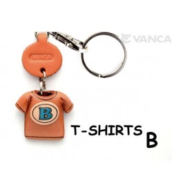 B(Blue) Japanese Leather Keychains T-shirt