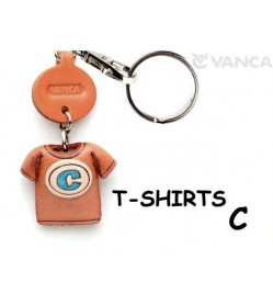 C(Blue) Japanese Leather Keychains T-shirt