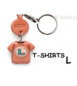 L(Blue) Japanese Leather Keychains T-shirt