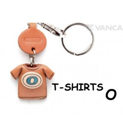 O(Blue) Japanese Leather Keychains T-shirt