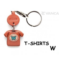 W(Blue) Japanese Leather Keychains T-shirt