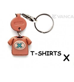 X(Blue) Japanese Leather Keychains T-shirt