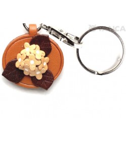 Hydrangea Leather Flower Keychain 