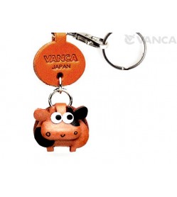 Cow Leather Keychains Little Zodiac Mascot