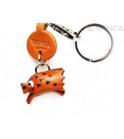 Wild Boar Leather Keychains Little Zodiac Mascot