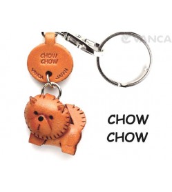 ChowChow Leather Dog Keychain