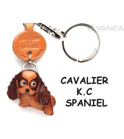 Cavalier K.C.Spaniel Leather Dog Keychain