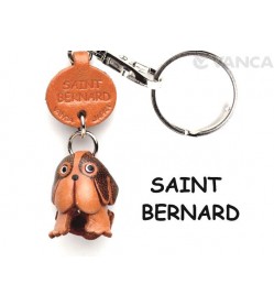 St.Bernard Leather Dog Keychain
