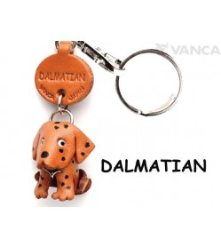Dalmatian Leather Dog Keychain