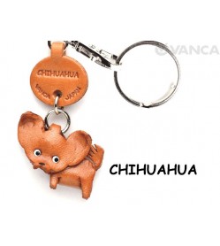 Chihuahua Leather Dog Keychain