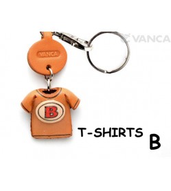 B(Red) Japanese Leather Keychains T-shirt