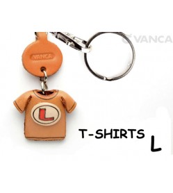 L(Red) Japanese Leather Keychains T-shirt
