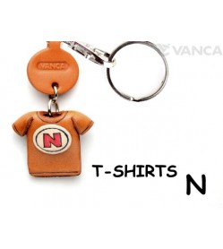 N(Red) Japanese Leather Keychains T-shirt