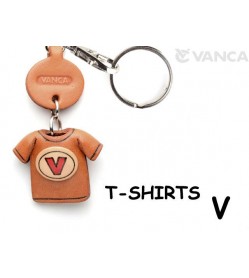 V(Red) Japanese Leather Keychains T-shirt