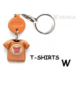 W(Red) Japanese Leather Keychains T-shirt