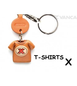 X(Red) Japanese Leather Keychains T-shirt