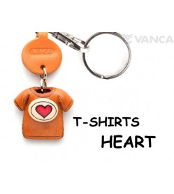 Heart Mark(Red) Japanese Leather Keychains T-shirt