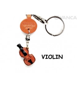 Violin Japanese Leather Keychains Goods 