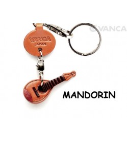 Mandolin Leather Keychain