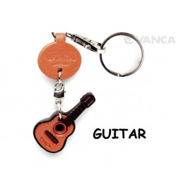 Guitar Leather Keychain