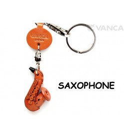 Saxophone Leather Keychain