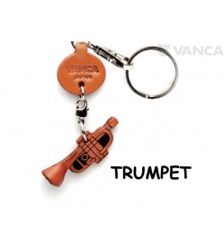 Trumpet Leather Keychain