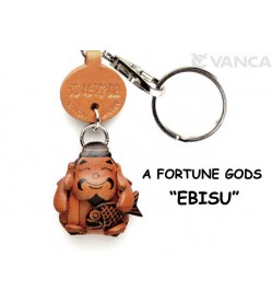 Ebisu(God of Ocean) Leather Keychain