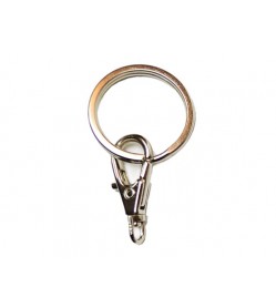 Japanese Leather Small Keychain/Keyring Metal fittings #56000