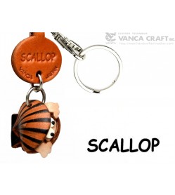 Scallop Japanese Leather Keychains Fish 