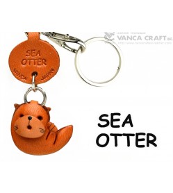 Sea Otter Japanese Leather Keychains Fish 