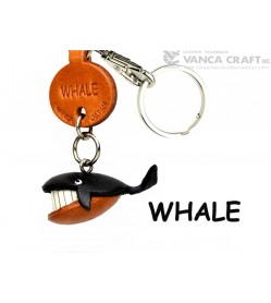 Whale Japanese Leather Keychains Fish 