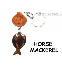 Horse Mackerel Japanese Leather Keychains Fish 