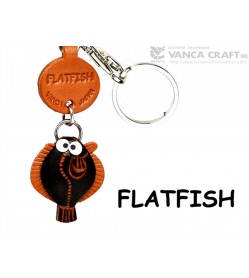 Flatfish Japanese Leather Keychains Fish 