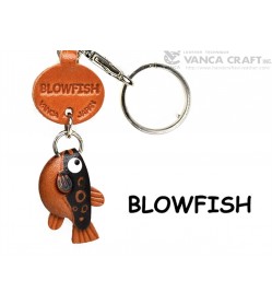Globe/Blow/Puffer Fish Japanese Leather Keychains Fish 