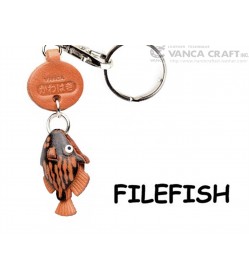 Filefish Japanese Leather Keychains Fish 